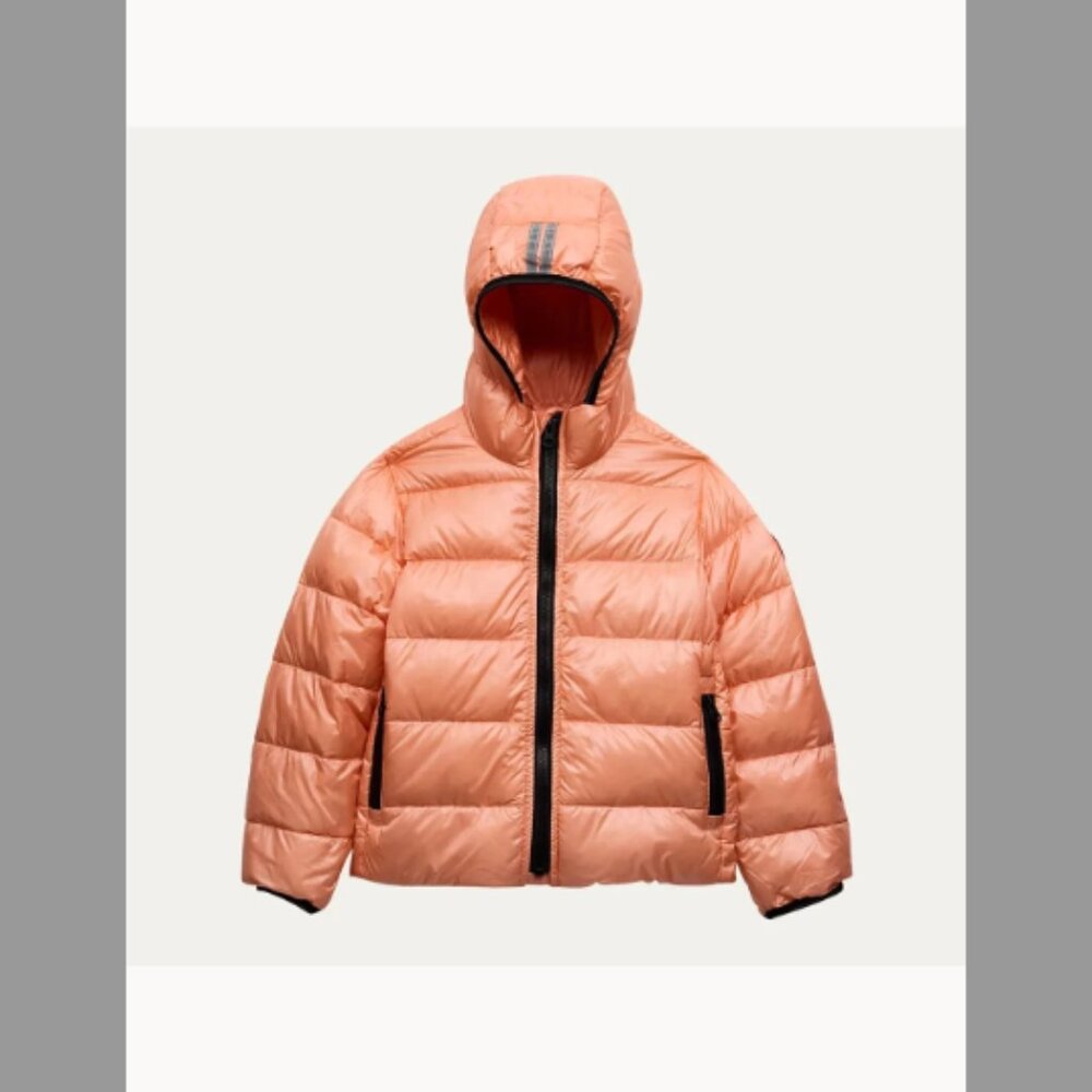 Canada Goose Kid's Crofton Striped Logo Quilted Jacket,(ORIG. $575) SIZE 6-7